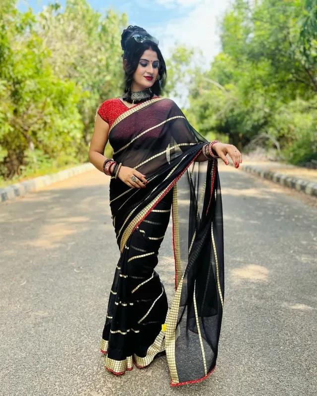 Royal Cube Designer Saree with Blouse (ANC00113)